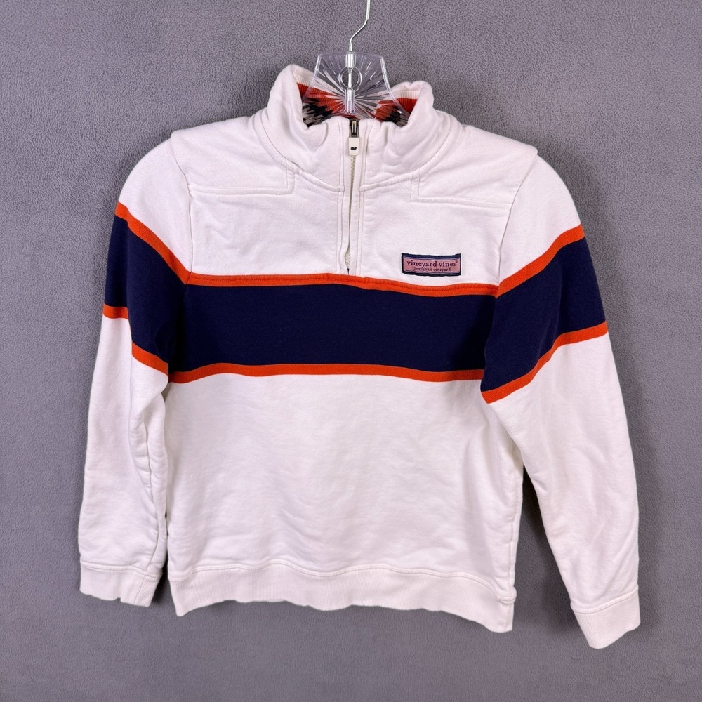 Vineyard Vines Kids Shep Shirt Quarter Zip Pullover Sweatshirt Size M 12‎ 14